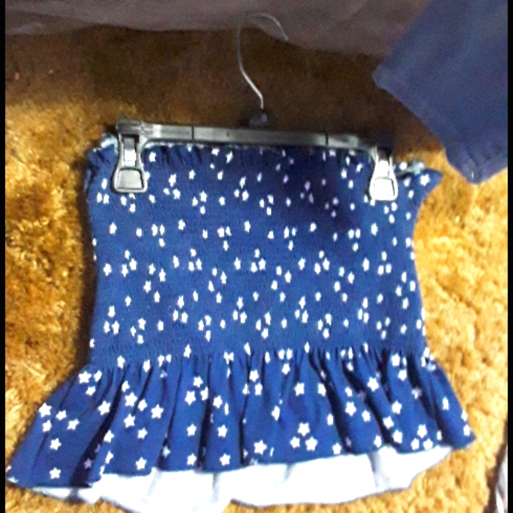 Star print tube top